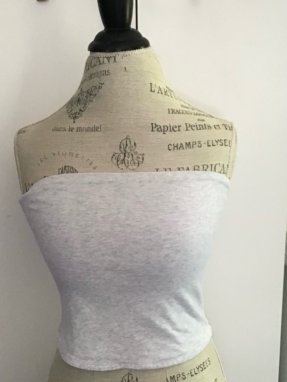 Garage White Strapless Tube Crop Top